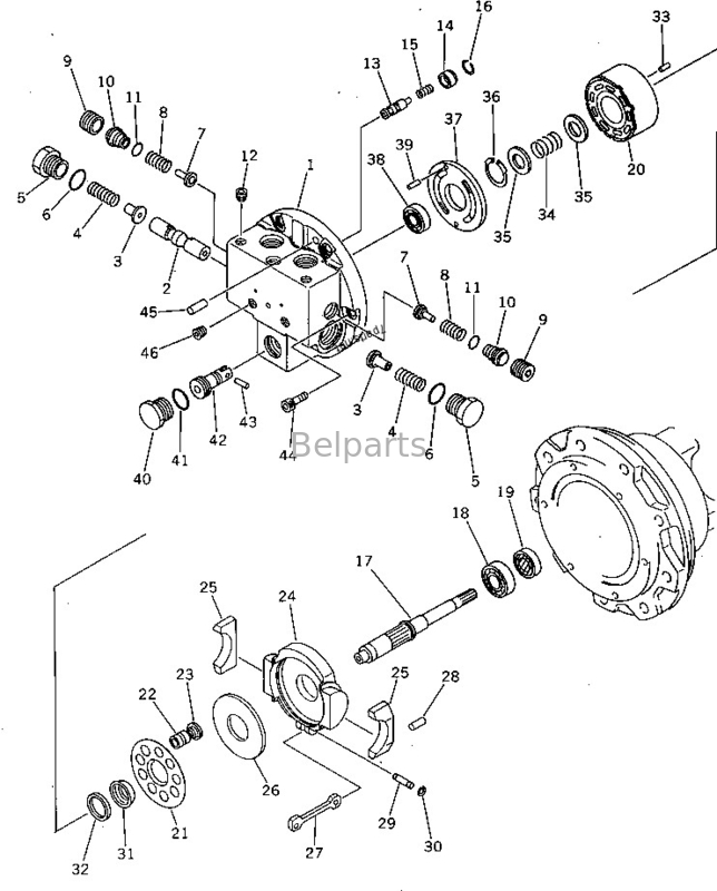 azionamento finale di Assy Mini Excavator Pc 40-5 KOMATSU del motore di viaggio 20S-60-22101