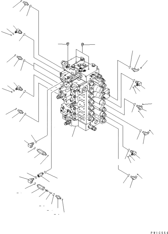 Valvola di regolazione principale di Control Valve PC300-7 723-47-26105 dell'escavatore di Belparts KOMATSU