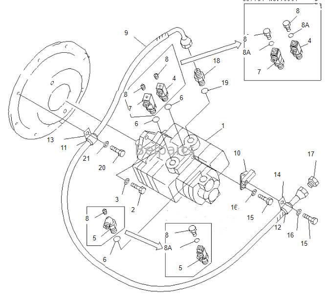 Pompa idraulica principale della pompa 708-3S-00461 20U-60-21210 di Pc 50mr-2 Pc50 Pc50uu-2 Pc55 Pc58 dell'escavatore di Belparts per KOMATSU