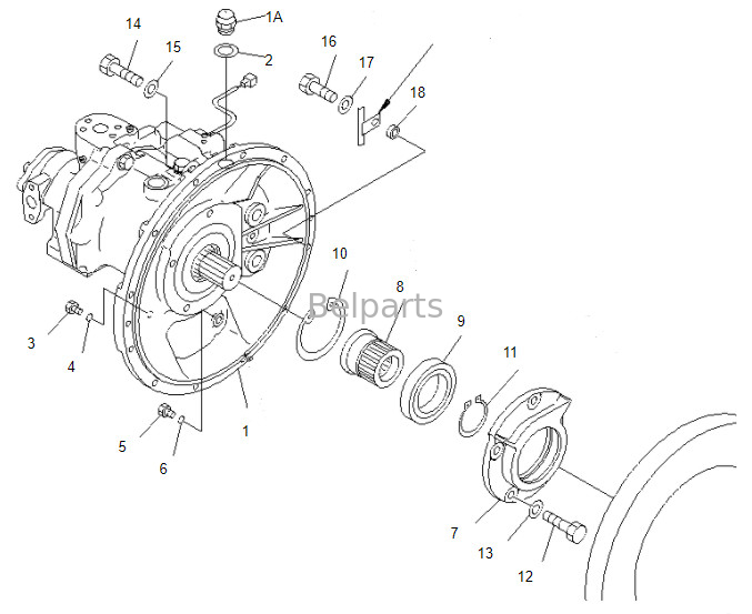Pompa idraulica principale della pompa 708-1L-00070 di Pc 100-6 Pc120-6 Pc120-2 Pc100 dell'escavatore di Belparts per KOMATSU
