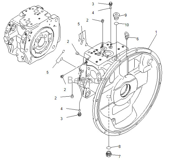 Pompa idraulica 708-2H-00026 di Main Pump Pc 400-7 dell'escavatore di Belparts per KOMATSU