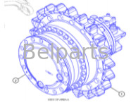 Belparts escavatore E320 320 travelling gearbox 511-6006 511-6007 571-4032 travelling riducing gear