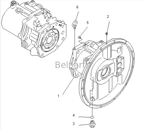 Belparts Pompa principale PC300-6 per escavatori Pompa principale idraulica 708-2H-00110 708-2H-00181 708-2H-00131 per komatsu