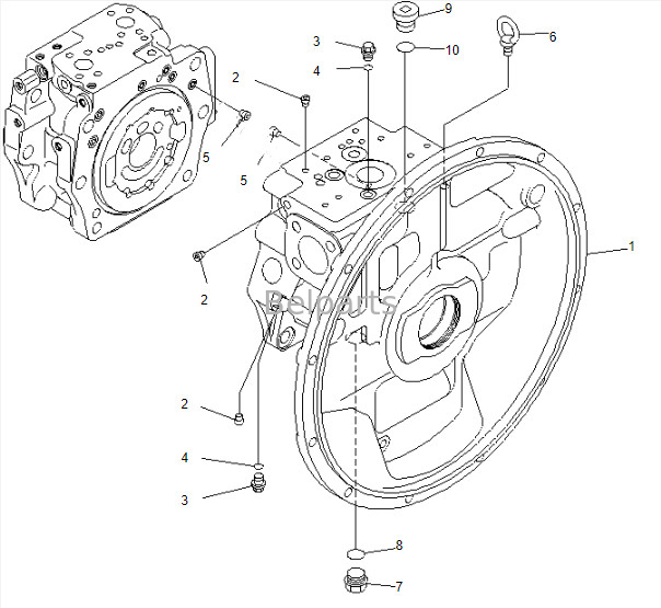 Pompa principale dell'escavatore PC300-8 Pompa principale idraulica 708-2G-00700 708-2G-00150 Per Komatsu