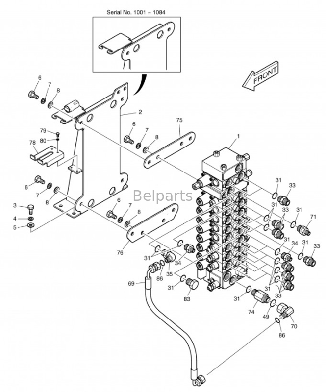 Valvola di controllo principale per escavatore DX75 DH75 per Doosan Daewoo 420-00357A 420-00357B