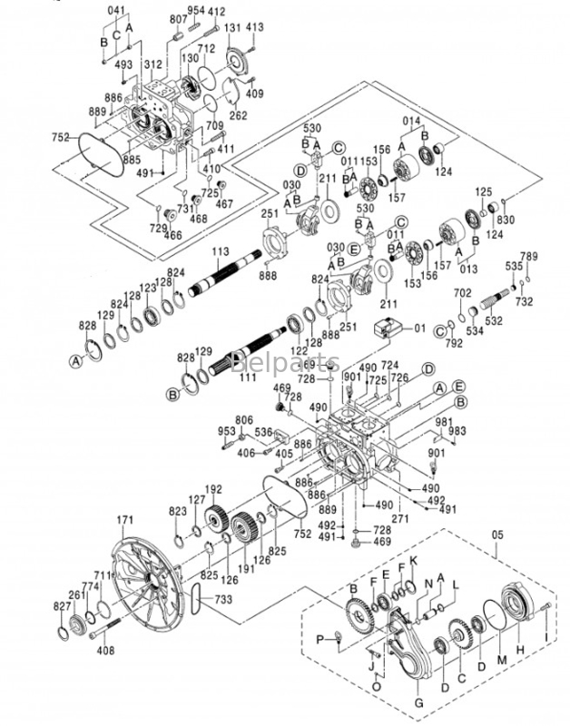 ZX470-5G pompa idraulica Belparts excavator pompa principale per Hitachi 4633472 9184686