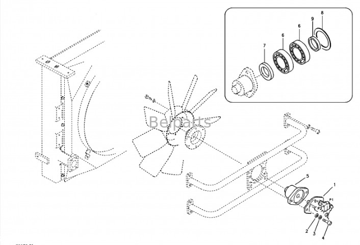 Parti per escavatori idraulici EC700C EC750D ECR235C ECR305C FC2121C PL3005D Motore ventilatore a pistoni VOE 14531612