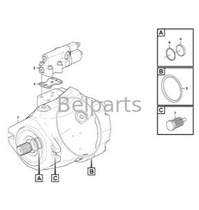 Pompa idraulica per escavatori A25F A30F A35F A40F L90F L110F L120F 150F Per camion spazzatura accumulato VOE 15140666 17458128
