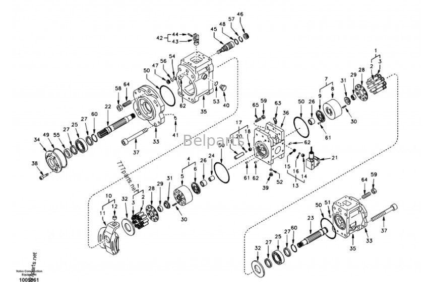 Ricambi per escavatori Volvo K3V112DT-9N-14Т ЕС210 SA1142-00012 Pompa idraulica principale
