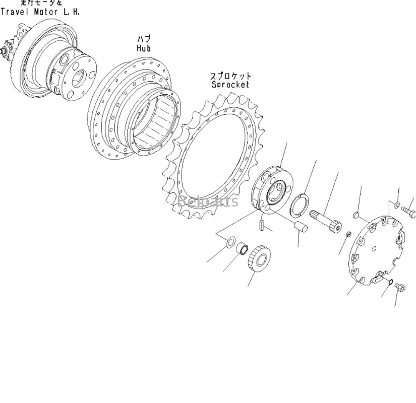 Belparts drive finale D31EX-22 D37PX-22 D39EX-22 Excavator Travel Motor 706-8F-01110 11Y-27-30301 Per Komatsu
