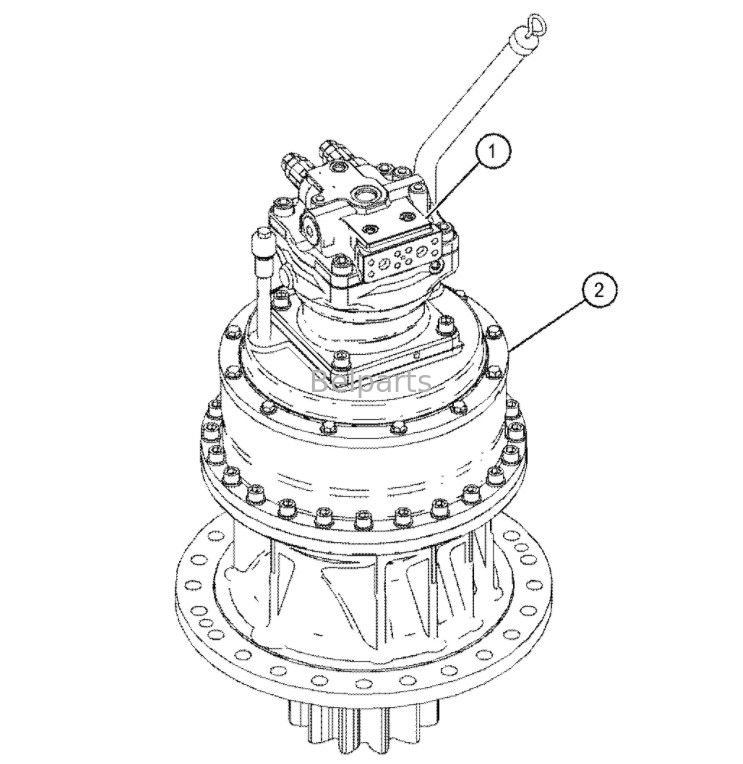 CA390F Swing Gearbox 3789545 4512796 451-2796 Per CAT 390F PARTI DI ESCAVATORI Motore oscillante idraulico