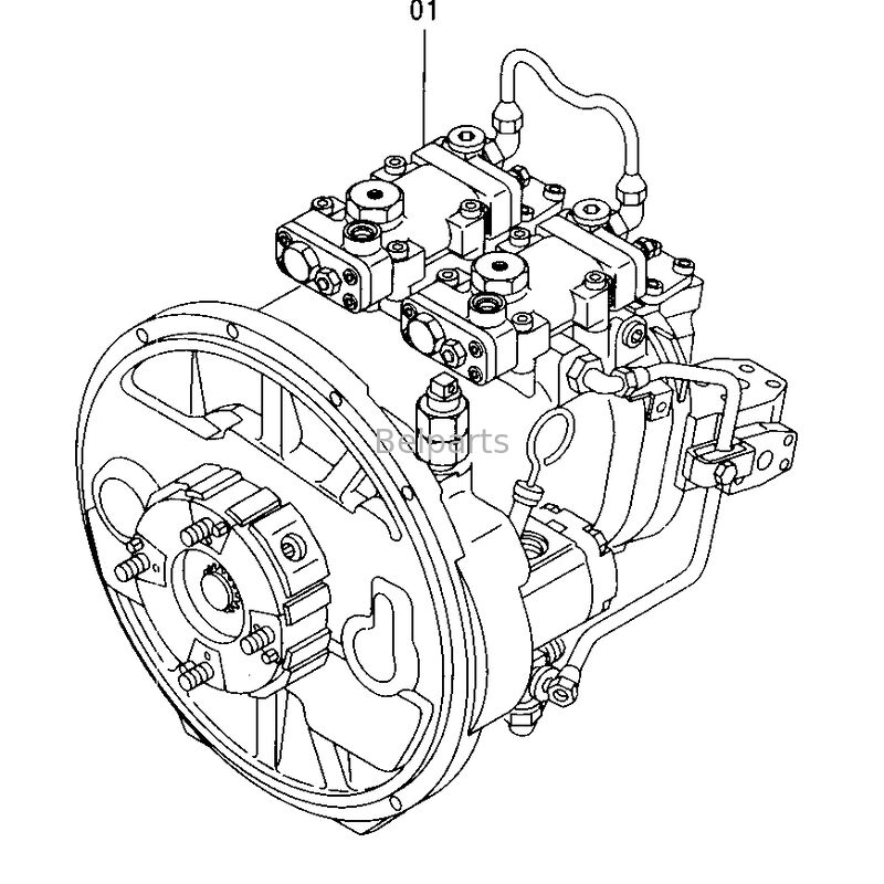 EX200-5 EX210-5 EX220-5 EX230-5 Pompa idraulica principale per pezzi di ricambio di escavatori Hitachi 9150726 9152668 9151945 9155142 HPV0102 HPV102 Pompa a pistoni assiale