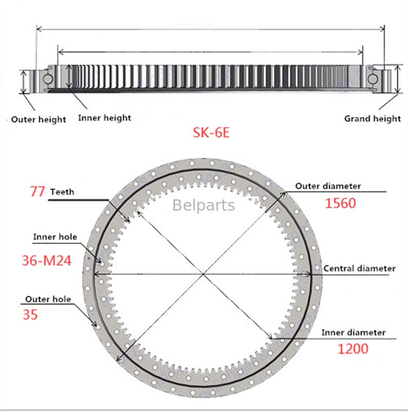 SK290LC-6E SK330LC-6E Slewing Bearing for Kobelco Excavator Spare Parts LC40F00012F1 Slew Ring Swing Circle OEM