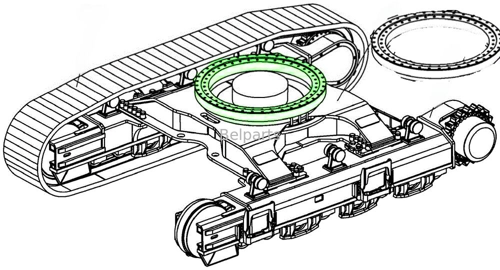 Cuscinetto di rotazione EX60-2 per ricambi per escavatori Hitachi 4272342 Cerchio di rotazione Anello di rotazione Aftermarket