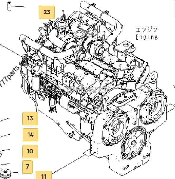 Assemblaggio del motore diesel CUMMINSS SAA12V140E-3C-02 per l'escavatore KOMATSU PC2000-8