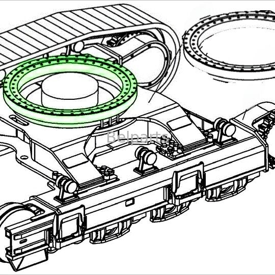 U27-4 Rotore per escavatore Kubota, ricambi RH418-19110, anello di rotazione, cerchio di rotazione OEM