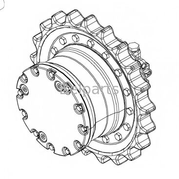 Mini escavatore John Deere 15 Final Drive Parte AT111860 AT111858 Riduttore del motore di viaggio