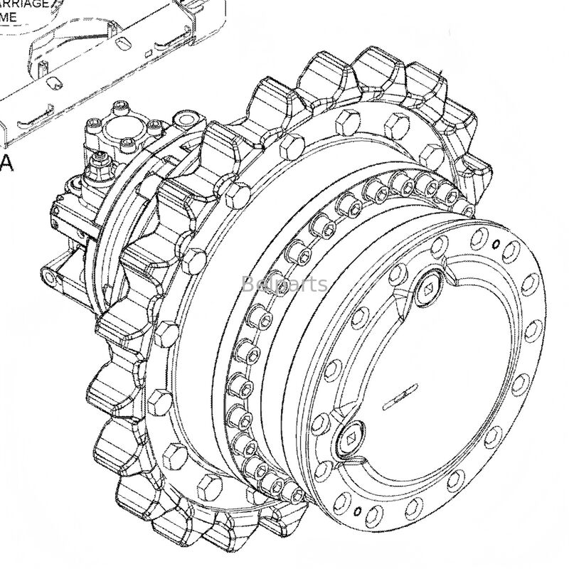 Riduttore motore di traslazione per escavatore John Deere 690E LC 690ELC Parte AT147222 AT147221