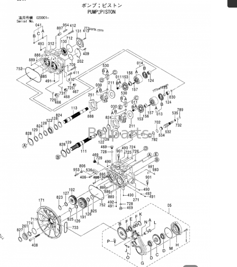 Hitachi ZX450-3 ZX450LC-3 ZX470R-3 ZX470H-3 ZX470LCH-3 ZX500LC-3 ZX520LCH-3 Pompa idraulica principale K5V200DPH-OE02 4633472 4633474 per la parte dell'escavatore