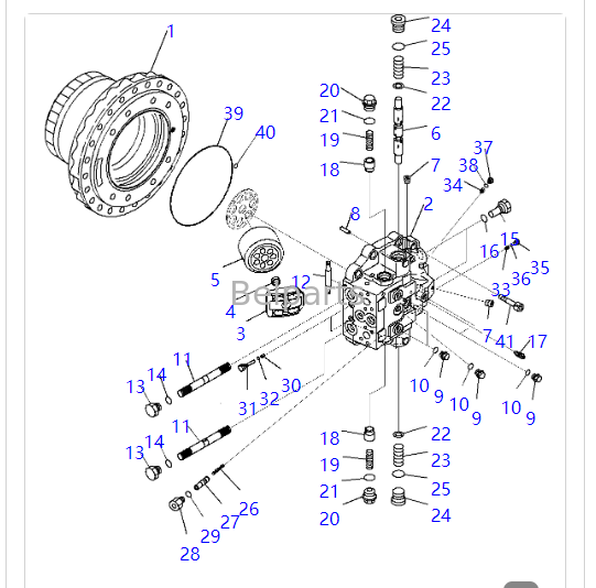 Motore di traslazione 706-8J-01012 per escavatore KOMATSU PC300-7 PC400-7 PC400-7E0 PC400LC-8 PC400-8 PC450-7 PC450-7E0 PC450-8 PC550LC-8