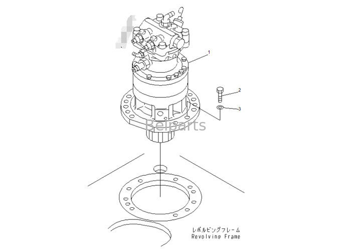 La pista degli escavatori PC60 7 va in automobile il Assy del motore dell'oscillazione 201-26-00060