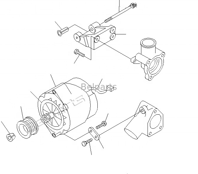 Alternatore del generatore dell'escavatore 6735-81-6110 per l'alternatore del regolatore di PC210-6K